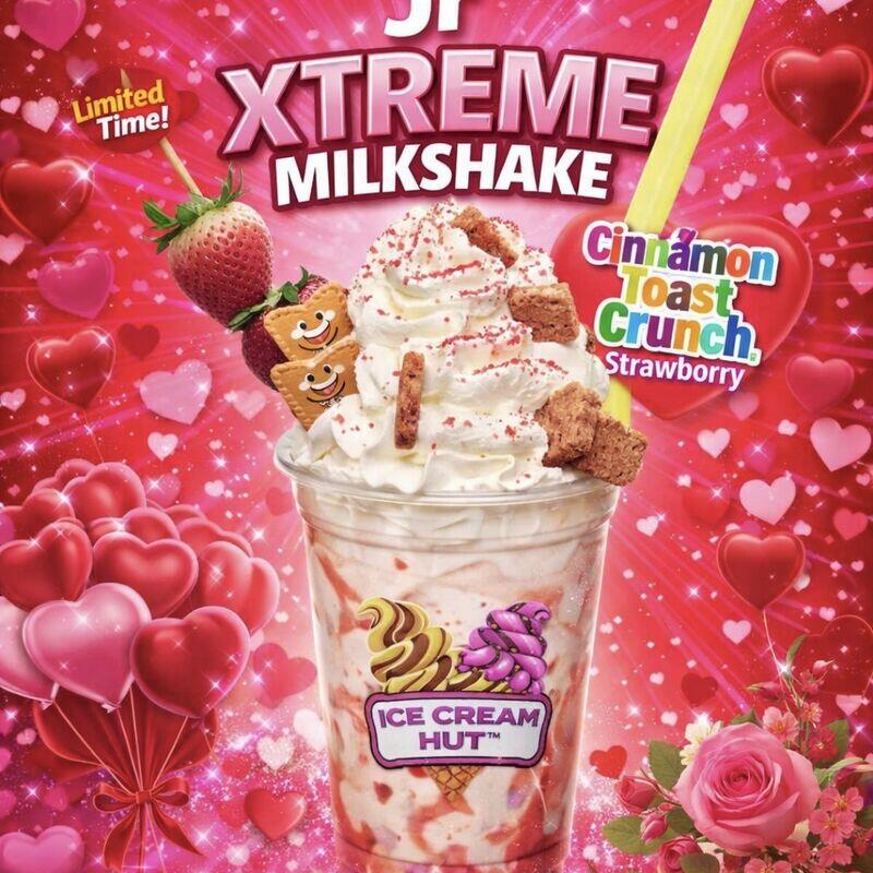 VALENTINE STRAWBERRY CINNAMON TOAST CRUNCH MILKSHAKE